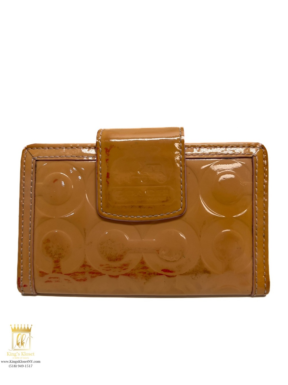 Coach patent snap wallet/ card holder